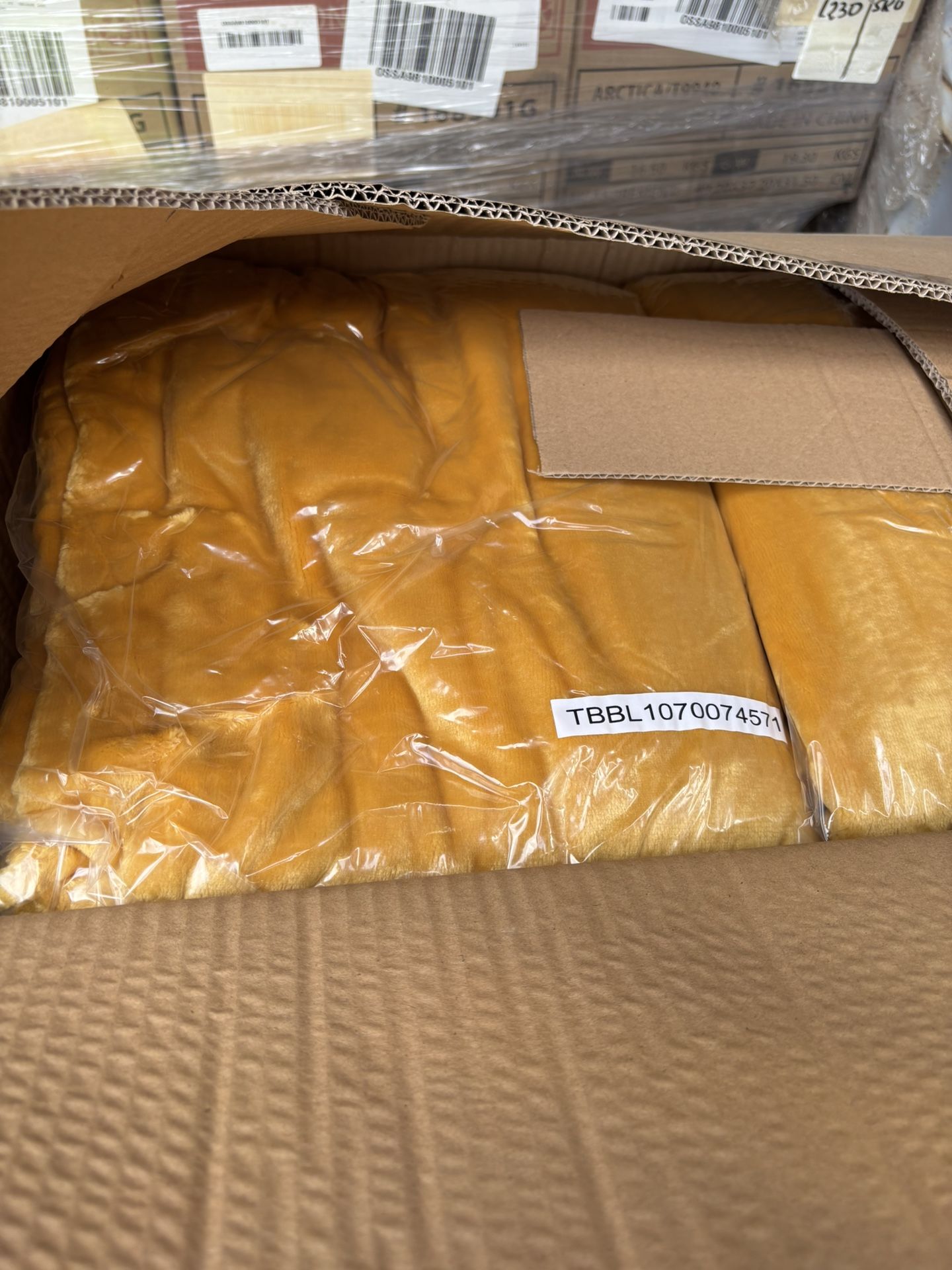Mustard colored blankets-bulk