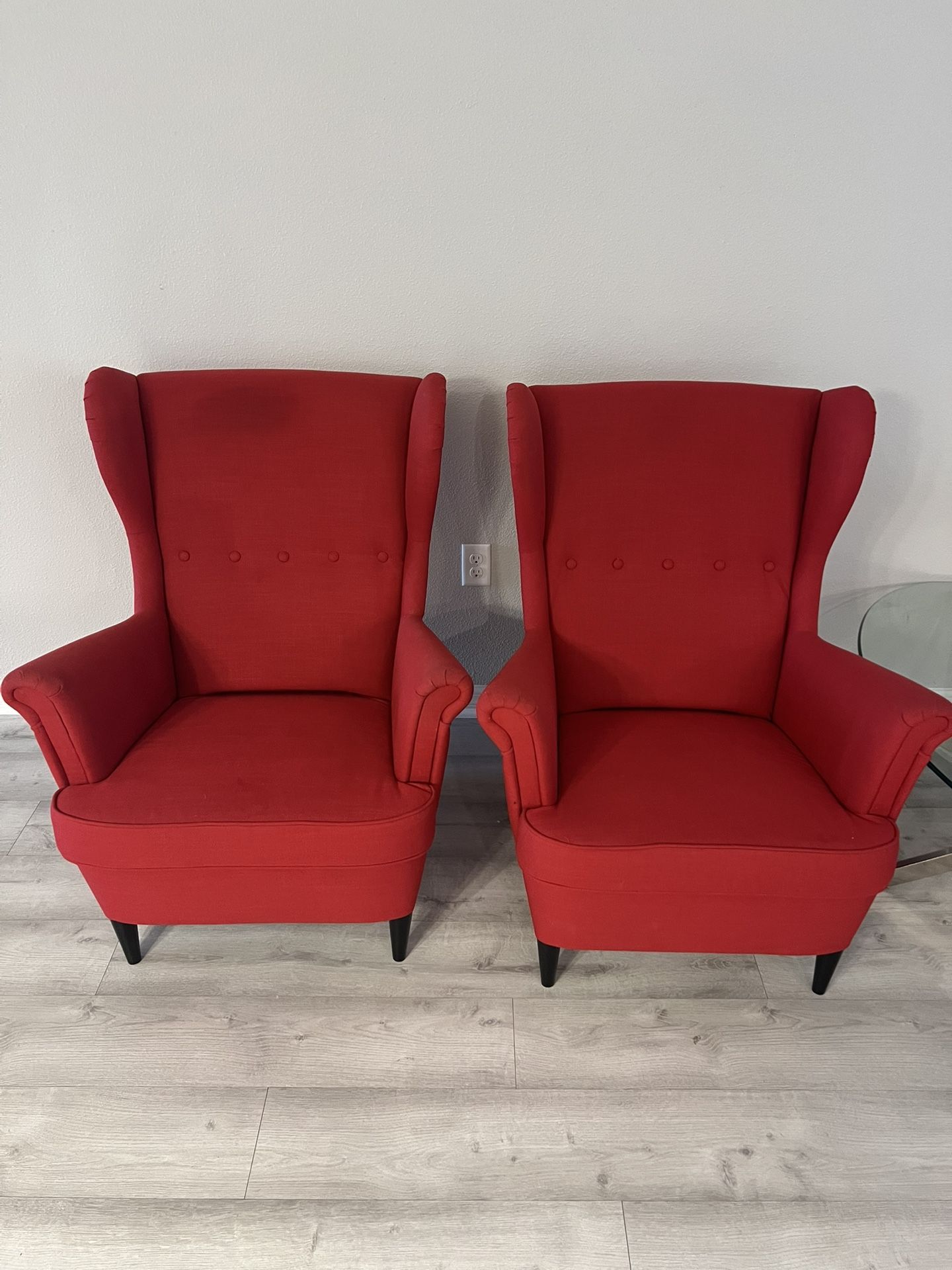Red High Back Chairs -$70