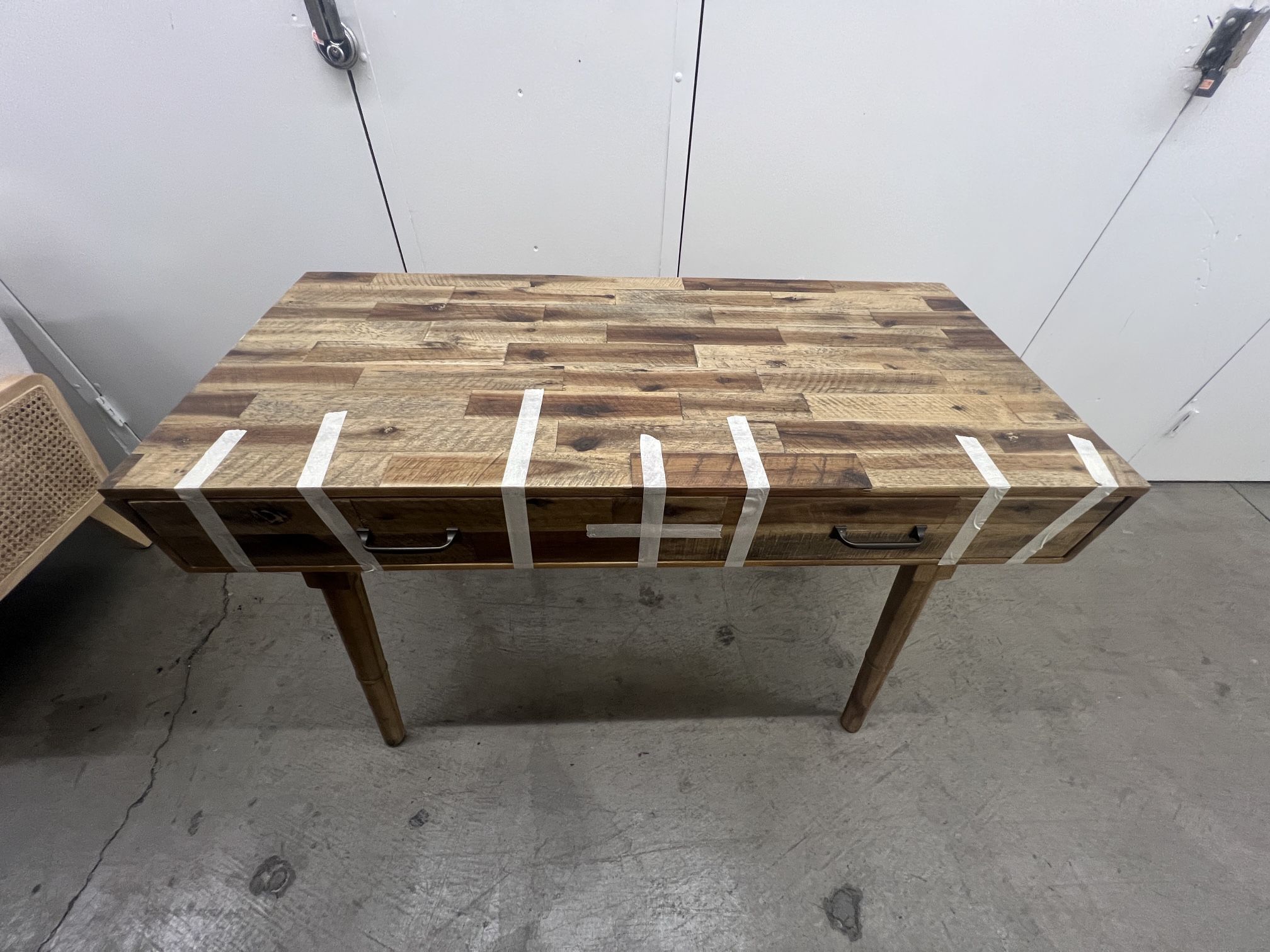 Midcentury Modern Bohemian Wooden Desk/Entry Table