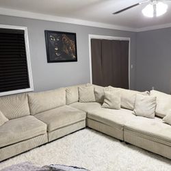 Large Sectional Couch With Ottoman!!!