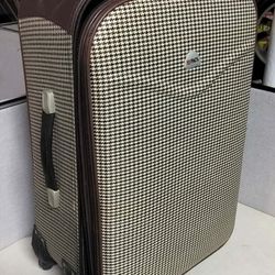 HIPACK LUGGAGE SPINNER SUITCASE ADJUSTABLE HANDLE HOUNDSTOOTH