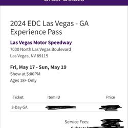 EDC Ticket