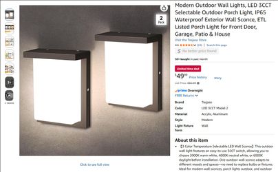 Outdoor Wall Lights 2 Pack