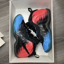 Nike Foamposites “Spider Man” Size 6.5 In Youth