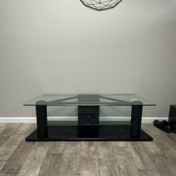 Black And Glass Tv Stand 