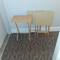 Set Of 4 Folding Snack Tables