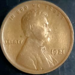 1921 1C "NMM" wheat penny