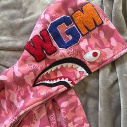 Bape Hoodie Pink Camo 