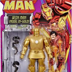 Marvel Legends IRON MAN RETRO WAVE Model 01 GOLD New!