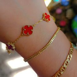 14k Clover Bracelets 