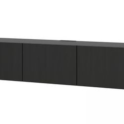 IKEA BESTÅ TV Stand with Doors — Black-Brown