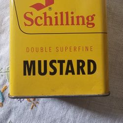 #Vintage #Kitchen #Spice #TIN #Schilling #Mustard #Collectible #Decor 