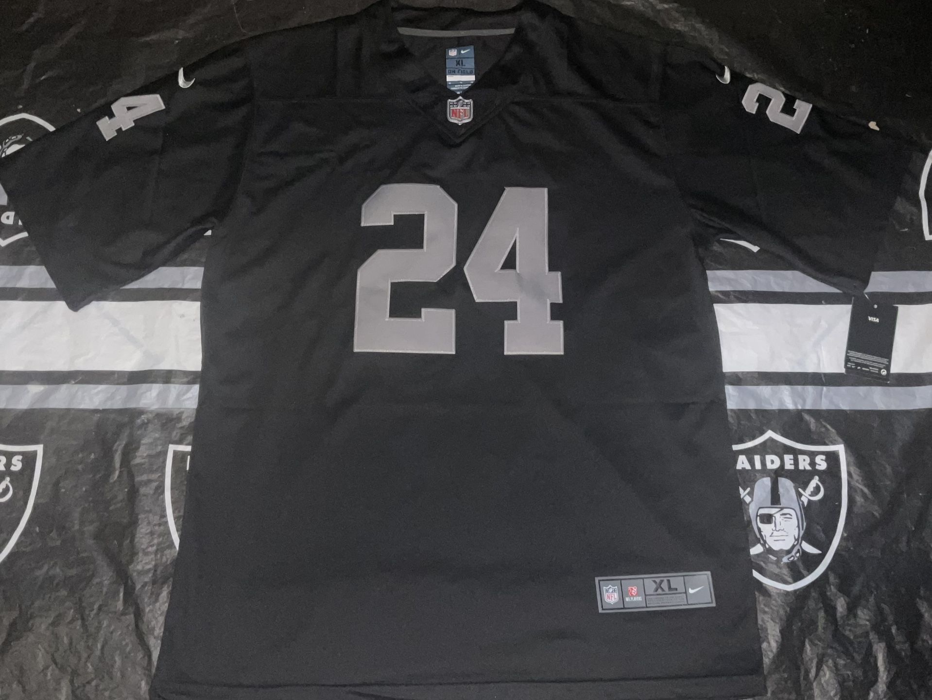 Oakland Raiders Charles Woodson Jersey New With Tags Adult Men’s Size XL New With Tags