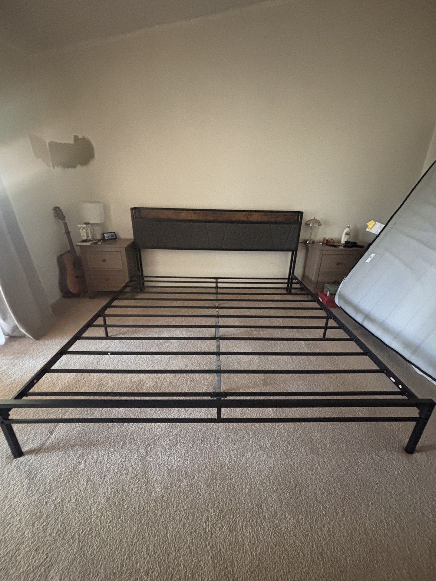 King Bedframe With Outlets