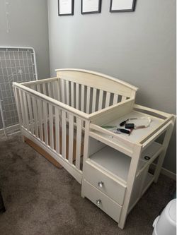 Baby crib changing table.