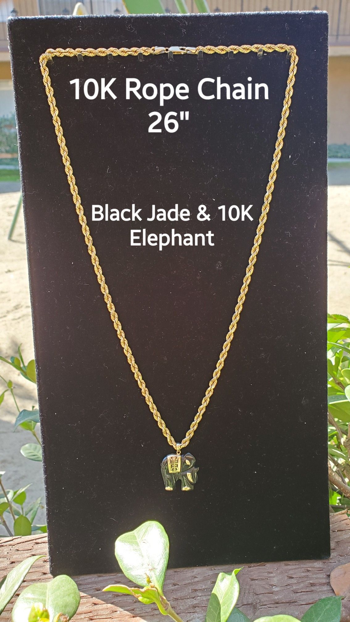 Pure 10k Gold Rope Chain 26 inches