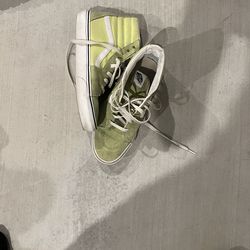 Vans Sk8-Hi High-Top Sneakers – Size M8 / W9.5 – Lime Green 👟