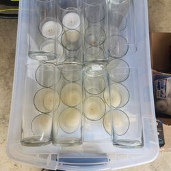 Glass Candle Vases