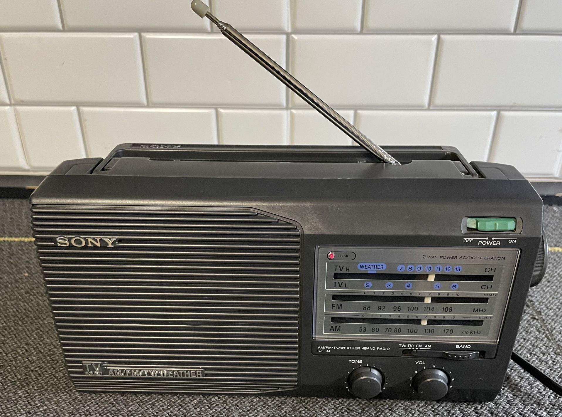 Sony ICF-34 4 Band Portable Radio
