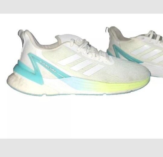 adidas Response Super White Hi-Res Yellow 2021 Womens Size 6.5 Shoes Turquoise 