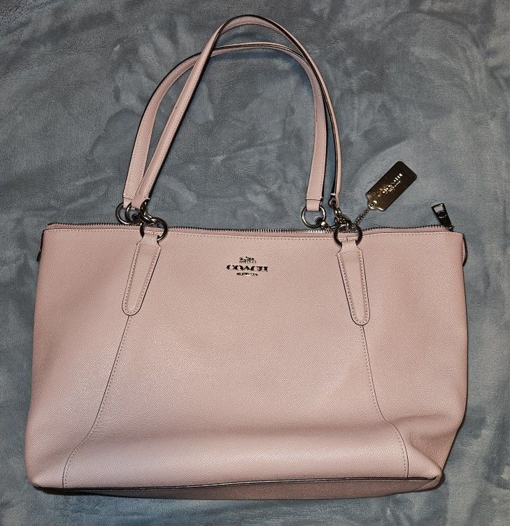 Coach Leather Tote, Pink, Med/large Size