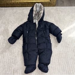Burberry Navy Blue Snowsuit Hood 6month