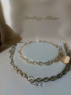 Silver Necklace and bracelet .925
