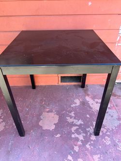 Black dinner wood table