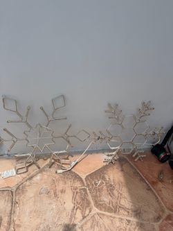 Lighted Snowflake Christmas Decorations Set of 2