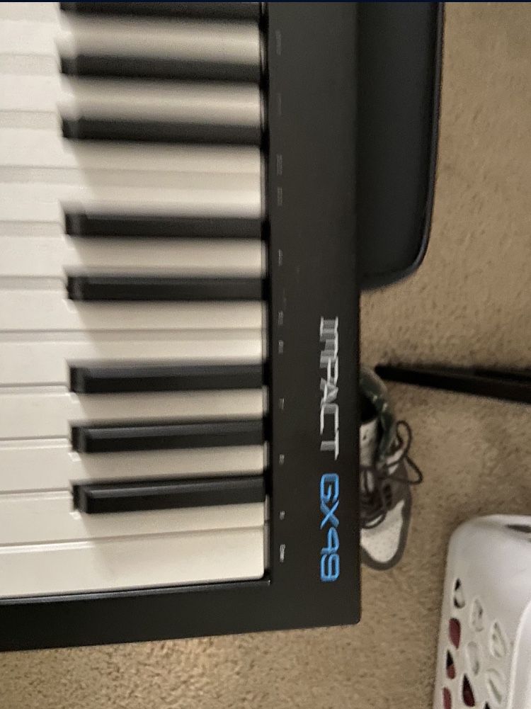 GX49 MIDI Keyboard Controller 49 Keys Pitch Bend Transport Controls