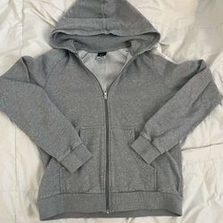 Women's and Men's  Medium Gray Nike Zip Up Hoodie  