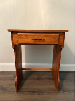 Rustic Solid Wood Side Table / Nightstand – Handmade Look