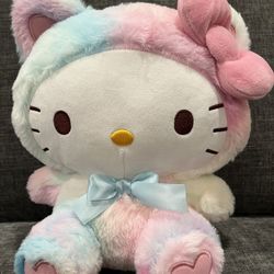 New 11.4in Hello Kitty Rainbow Marble Plush