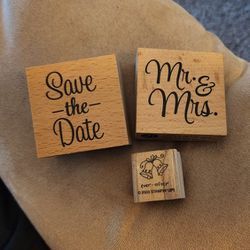 Wooden Block Stamps Wedding