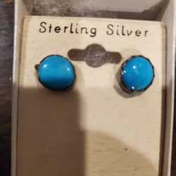 ☆Sterling Silver☆Turquoise☆ STUD earings 