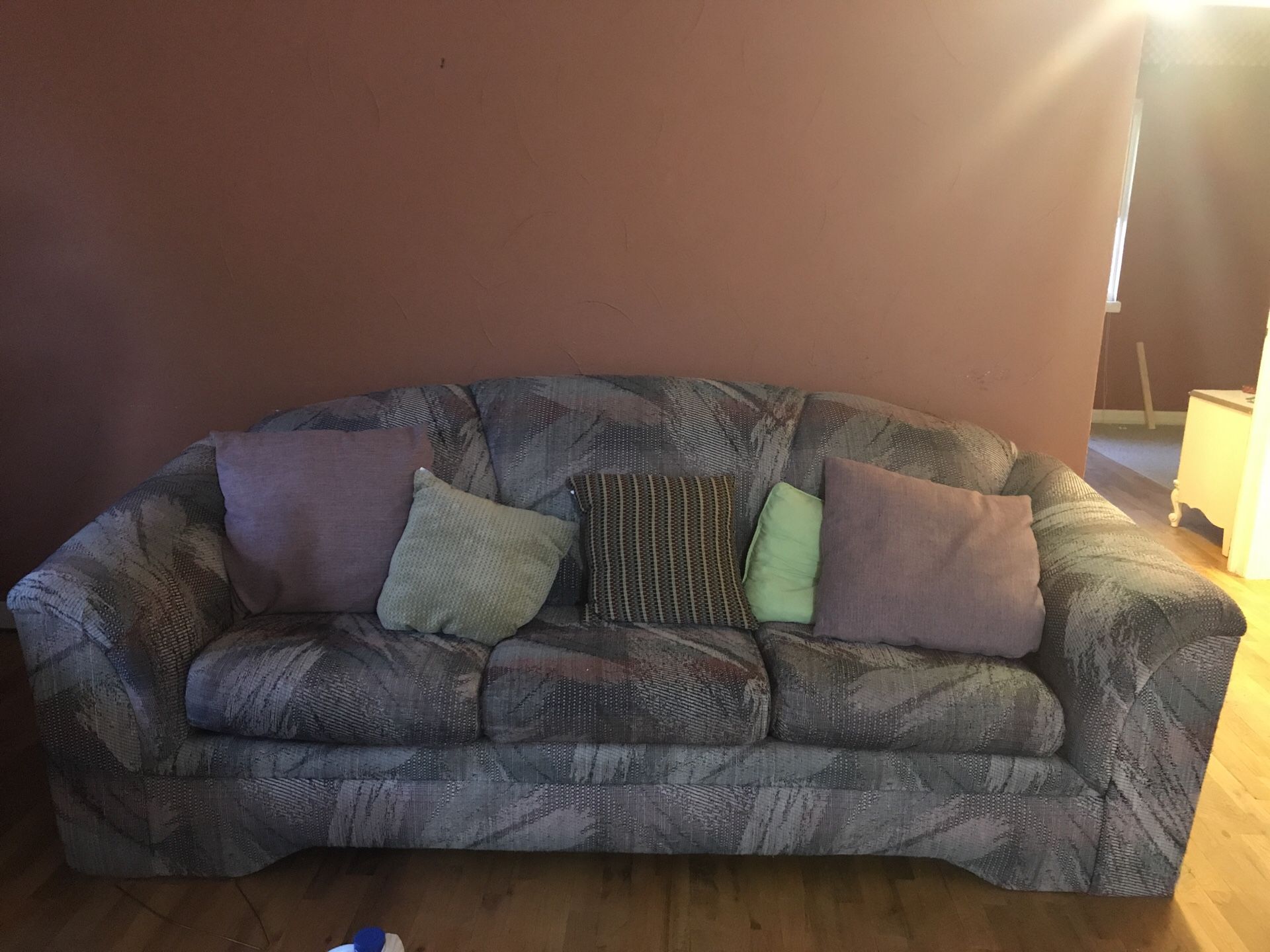 Sofa with pillows