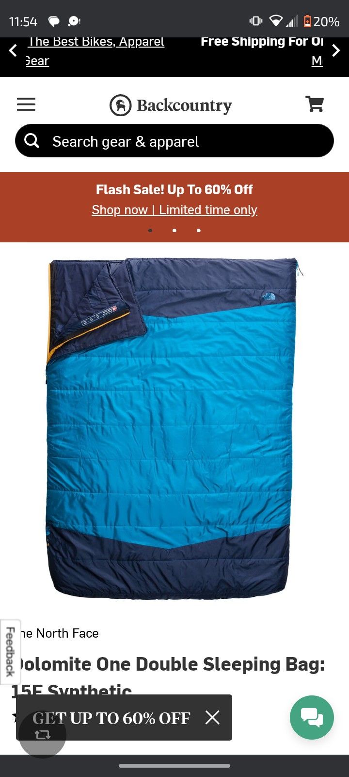 North face Double Sleeping Bag