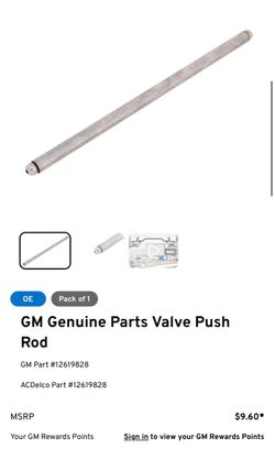 GM Genuine Parts Valve Push Rod