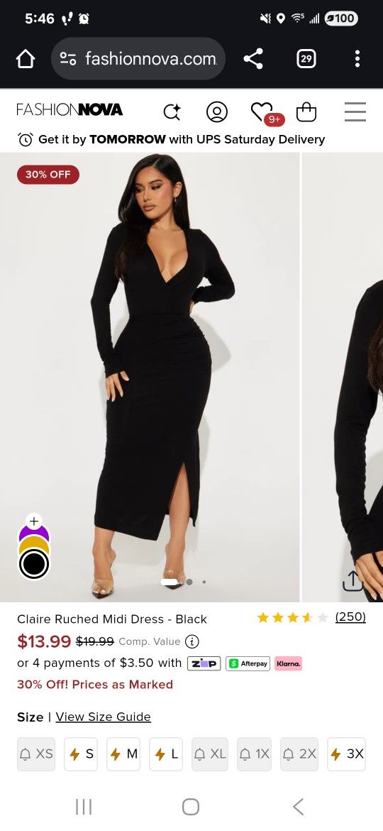 Black Fashion Nova Dress Costume