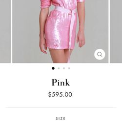 Designer pink sequence dress