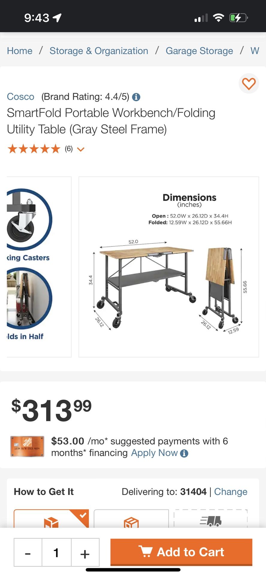 Cosco Folding Workbench