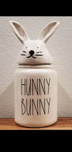 rae dunn hunny bunny canister