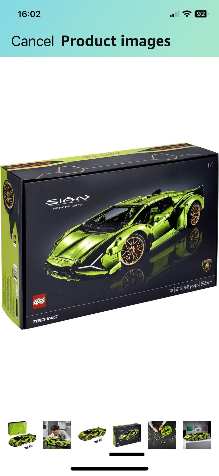 LEGO Technic Lamborghini Sián FKP 37 42115 Building Set Classic