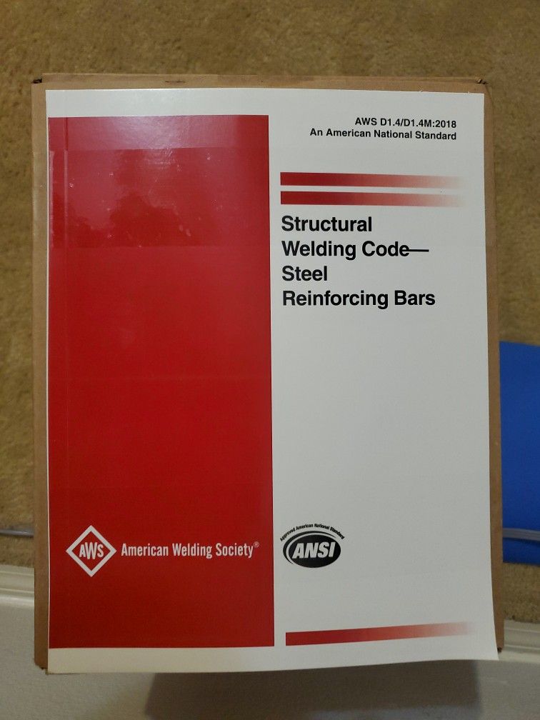 AWS D1.4 - Rebar Welding 2018 Edition