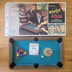 Vintage 1972 Milton Bradley Pivot Pool Tabletop Game 4250 Complete!