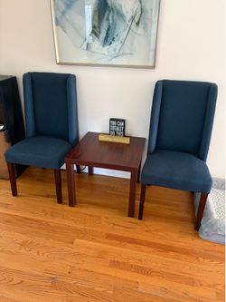 2 Accent Chairs + Side Table Set – Modern Waiting Room / Office Furniture