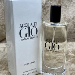 Acqua Di Gio Giorgio Armani Eau De Parfum 0.5 Fl. Oz. 15 Ml. Travel Size Spray Sealed Box