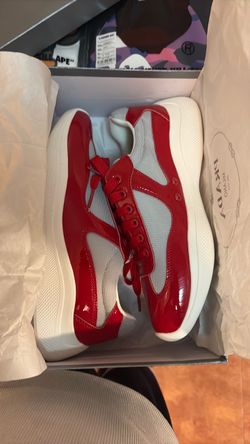Red and White Prada Shoes