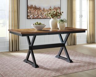 Wildenauer Brown/Black Counter Height Butterfly Extension Table