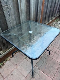 Glass outdoor table